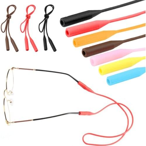 1PC Adjustable Elastic Silicone Eyeglasses Strap Candy Colors Sunglasses Chain Sports Anti-Slip String Glasses Ropes Cord Holder