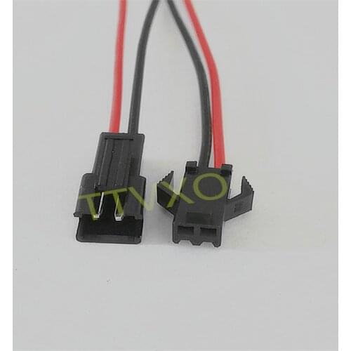 10 pairs of SM terminals 2P wire male connector fast to plug 10male connector +10female connector 10cm Automobile electronic