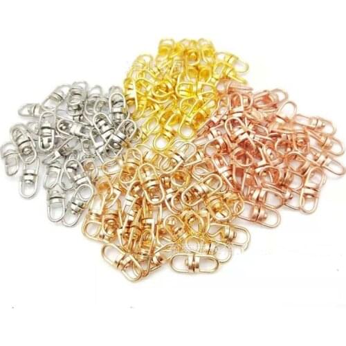 100pcs Split Ring Figure 8 button in metal KC gold rotating horoscope shaped Keychains Metal Key Chain Ring Split Rings Unisex K