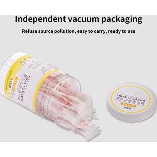 2020 New Safe Baby Toothbrush Baby Tongue Cleaner 30PCS Disposable Gauze Toothbrush Infant Oral Cleaning Stick Dental Care