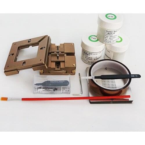 ABSS-90Mm Aluminium Alloy Bga Reballing Station Bga Reball Kit Magnetism Lock 90Mm Universal Bga Stencil Planting Jigs Fix