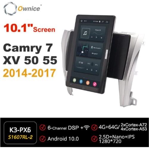 Ownice 720P Android 10.0 Car Radio ForToyota Camry 7 XV 50 55 2011 - 2017 Video Auto Multimedia head Unit 10.1" IPS Rotatable