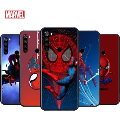 Marvel Spider Man For Xiaomi Redmi Note 4 4X 5 5A 6 7 8 8T 7S 9S 9T 10 10S 5G Pro Prime Max Balck Soft Silicone Phone Case