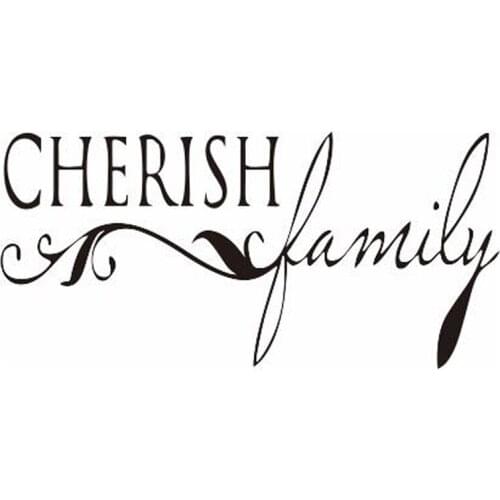 Cherish Family Bedroom Wall Stickers living room Wall Decals Family Decoration Art mural PCV stickers