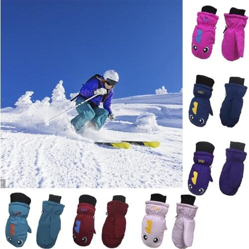 Childrens Winter Warm Gloves Girls Boys Ski Gloves Snowboard Gloves Motorcycle Waterproof And Windproof Sports Gloves