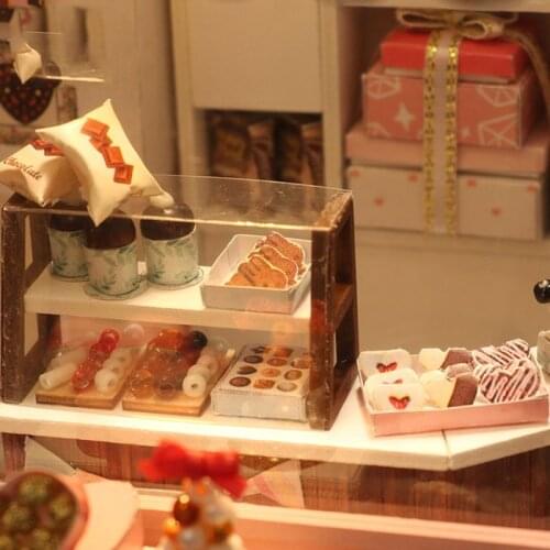 DIY Mini Dollhouse Set Miniature Doll House Kit with Led Lights and Furniture for Gift Decorative Accessories