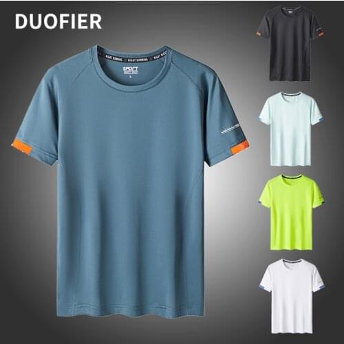 Summer Mens Casual T Shirt Loose Quick Dry Tops Breathable Camping Hiking Cycling Male Outdoor Running Elastic Tee Plus Size 9XL