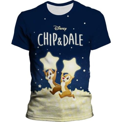 T Shirt Women Fashion Harajuku Tops Short Sleeve Cute 3D Print Chip and Dale T-Shirts Leisure Tee Casual Ladies Dropship