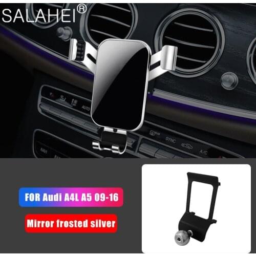 GPS Stand Car Mobile Phone Holder Bracket For Audi A4L A5 2009-2016 Dashboard Air Vent Mount Cradle Auto Cell Phone Accesseries