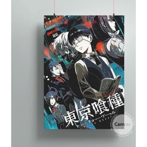 Canvas Anime kaneki ken Tokyo Ghoul Pictures Home Manga Decoration Paintings Poster HD Prints Wall Art Modular Living Room