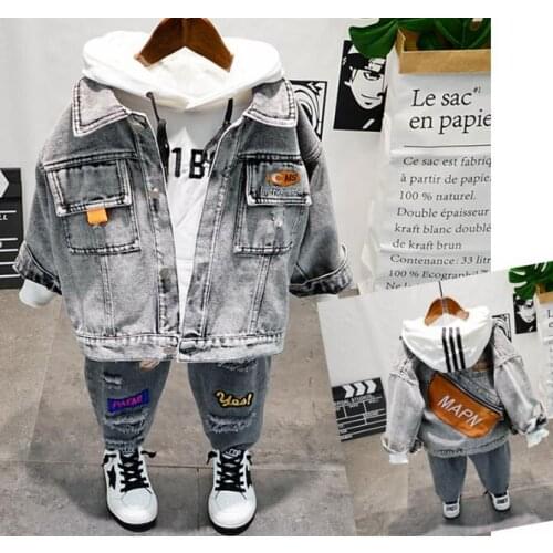 Retail 3pcs Boy casual hoodies + pant+ coat boys clothing baby boy sets kids suits more color choosing free shipping EE5