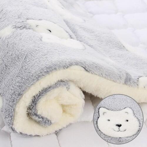 Pet Mats Dog Cat Bed Thicken Soft Comfortable Coral Fleece Winter Warm Sleeping Cushion Puppy Supplies Cute Animals Nest Blanket