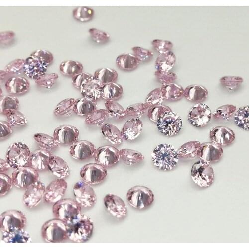 Hot!!! 200pcs 1mm-3mm AAAAA Round Shape Pink Loose CZ Cubic Zirconia Stone