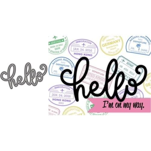 Hello Words Metal Cutting Dies for Scrapbooking Handmade Tools Mold Cut Stencil New DIY Card Make Mould Model Craft Decoration