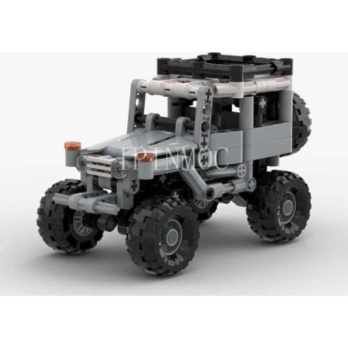 Moc-3323 FJ40 Camper Trailer Adapts Multiple Small SUV Boys Gift Difficulty Plugin Static Display Models