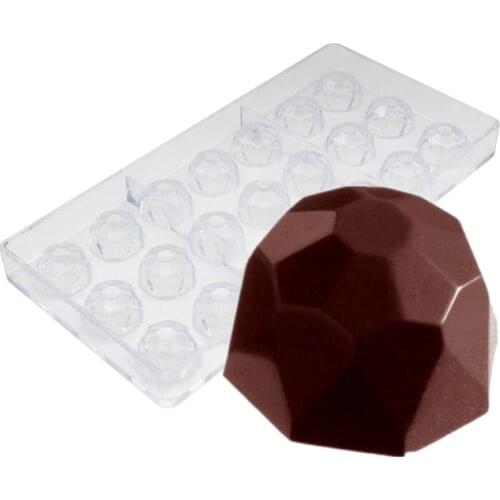 DIY fancy diamond shape polycarbonate chocolate mold confectionery tool cake decoration Candy Mold
