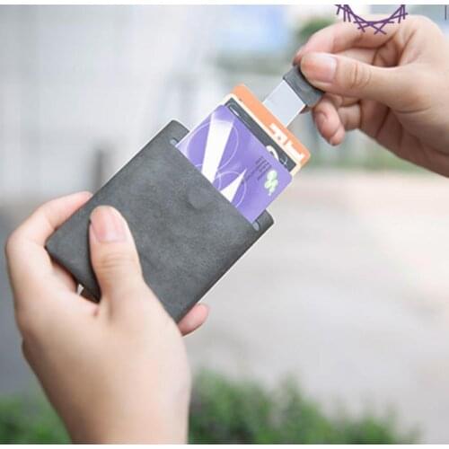 Xiaomi Fashion Multifunctional Mini Wallet Card Case Pull-out Card Holder Security Expandable Coin Purse Keychain Cover Bag