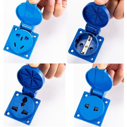 Outdoor new national standard multi-function rainwater socket panel 10A 16A home two or three plug 220V indoor wall mounted