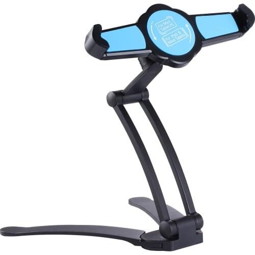 360 Rotation Table Holder 2-in-1 Kitchen Wall Mount Stand For 7.6-9.6 Inch Tablet Fits With iPad / Air / Mini