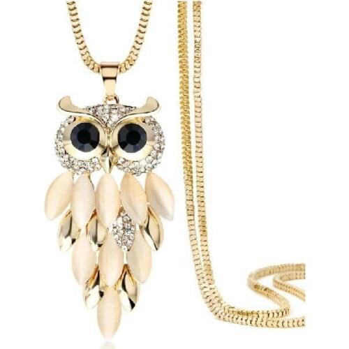 New Original Crystals from Austrian Retro owl Choker Necklaces Fine Jewelry For Women Party gift