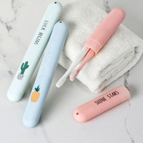 Portable Cartoon Toothbrush Box Travel Washing Case Tooth Cleaning Storage Container Cover Outdoor Organizer