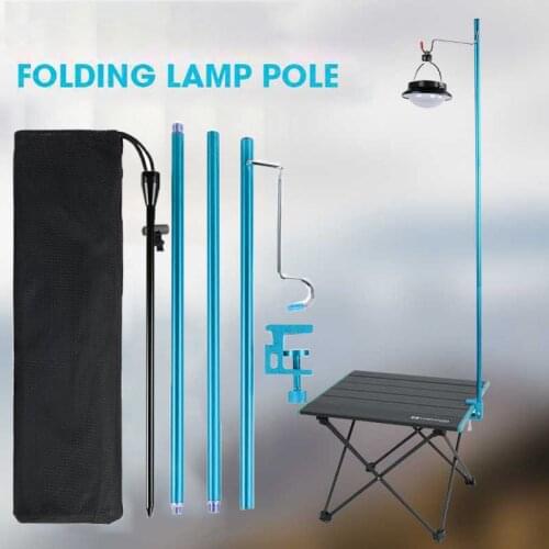 Sundick Detachable Lantern Stand Lamp Tripod Lantern hanger Camping Lamp Bracket Lamp Holder Portable Camping Accessory w/ Nail