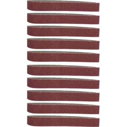 Sanding Belt 10 Pcs Alumina Abrasive Tape 533 x 30 Polishing Polishing Sanding Tapes for Metallurgy Machinery Shipbuilding Light