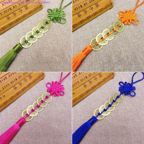 Symbol Good Fortune Attract Wealth & Good Luck Coins Home Decor Chinese Lucky Feng Shui Car Mirror Pendant Lucky Charm