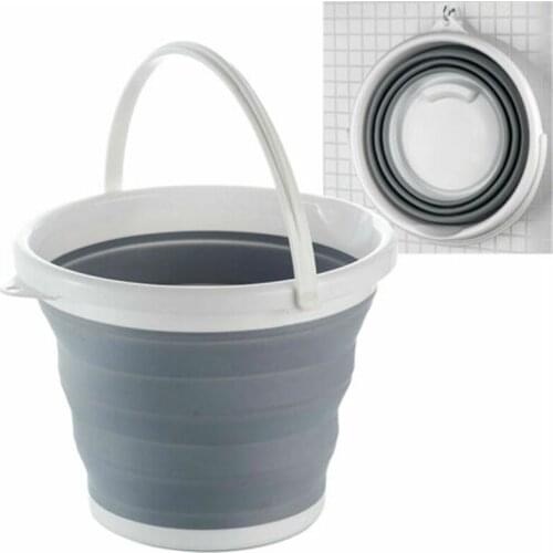 3L Collapsible Bucket Folding Outdoor Fishing Bucket Silicone Car Washing Bucket Camping Travel Water Bucket Washbasin