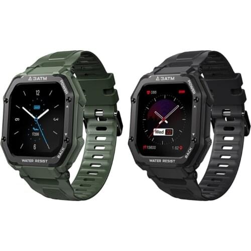 87HA KOSPET ROCK Smart Watch, 1.69” LCD Screen Sports Watch with Waterproof 3ATM, Blood Pressure, Heart Rate Monitor