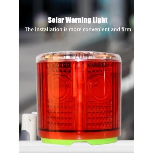 Solar Warning Light Emergency traffice Lights Led Magnet Vehicles Amber LED Strobe Car Brake Warning lights Road Accident