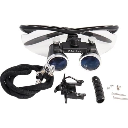 2.5X Dental Loupe Dental Lab Medical Loupe Dental Magnifier Dentists Black