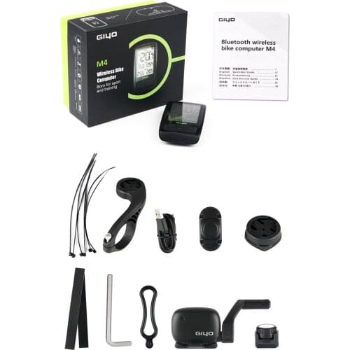 GIYO M400 Computer Wireless Bluetooth4.0 Bicycle Computer Mount Holder Bicycle Speedmeter Speed/Cadence Sensor With Magene HRM