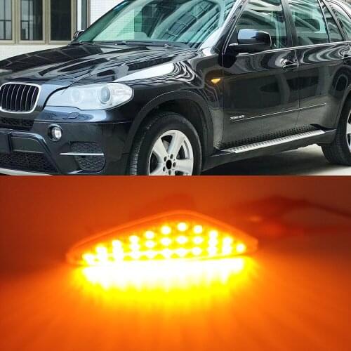 1Pair Dynamic Flowing LED Side Marker Signal Light For BMW X5 E70 X6 E71 E72 X3 F25 Sequential Blinker Lamp