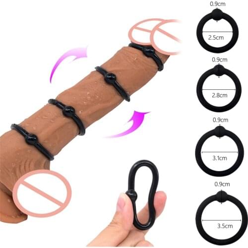 4pcs Super Stretchy Strong Cock Rings For Man Sex Products Penis Ring Sex Toys Penis Extension Delay Ejaculation Time Sex Toys