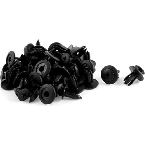 50pcs Plastic Rivet Bike Fairing Trim Panel Fasteners Clips Fit For 6mm Hole Dia Fastener Panel Car Styling For Honda Toyota