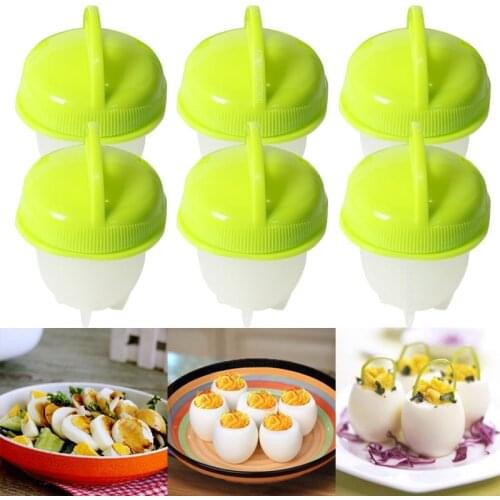 6pcs/set Silicone Egg Poacher Cups Steamer Egg Cooker Hard Boiled Egg Without Shell Omelette Molds Egg tools Kitchen Gadgets