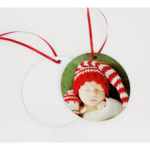 80*80MM 30pcs/sublimation blank heat transfer printing Christmas decoration pendant MDF two-sided printing new DIY gifts