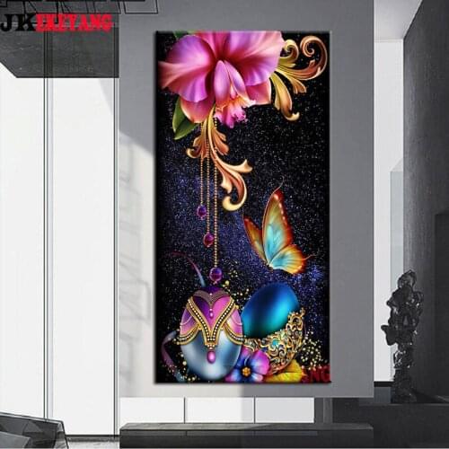 Large 5D Diy diamond painting Butterflies and flowers Diamond Mosaic Rhinestone Embroidery cross stitch Y4099