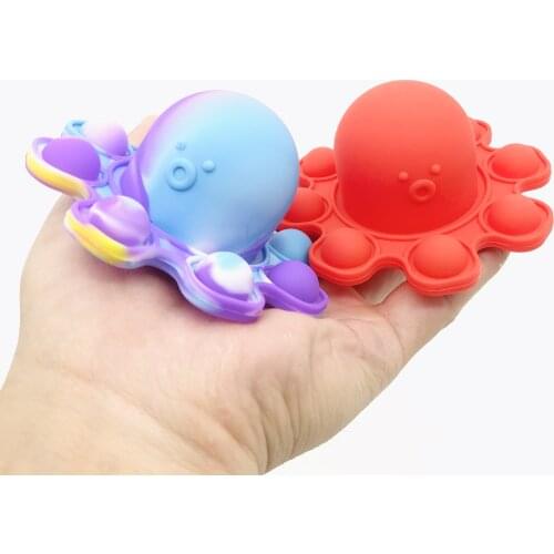 Fashion Decompression Octopus Keychain Double-sided Face-changing Charm Keychain Accessories Womens Friends Bag Gift Key chain