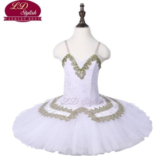 Children White Ballet Tutu Don Quixote Performance Stage Wear Girls Ballet Dance Competition Costumes Kids Ballet Skirt