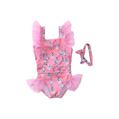 2021 Childrens Swimwear Girls One-piece Swimwear Middle And Small Children Princess Girls Swimsuit For 1-6years Veil Skirt