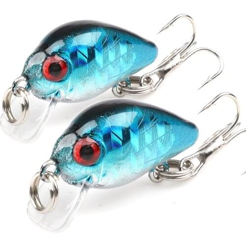 DONQL 2pcs Fishing Lure Minnow Wobblers Crankbait With Sharp Hook 28mm 1.7g Topwater Artificial Hard Fishing Bait Accessories