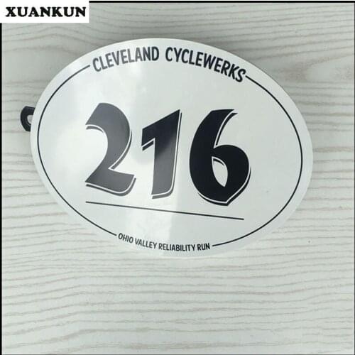 XUANKUN Cafe Racer Retro Motorcycle Modified Number Card With A Bracket
