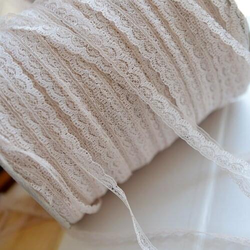 Wholesale Price Rural Small Size Lace DIY Sewing Craft Accessory Nude Color 1.2cm 15meters/lot Free Shipping X459