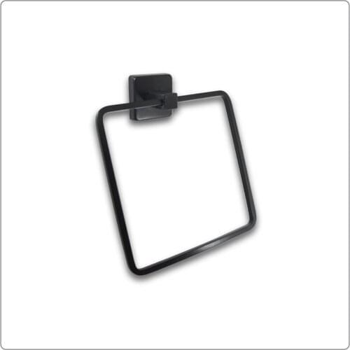 Aksu Square Towel Holder-Matte Black