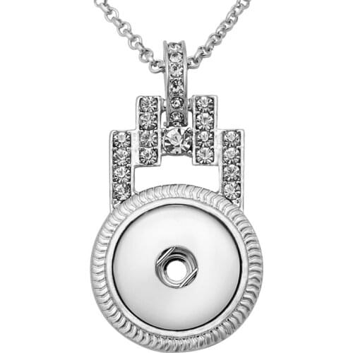 Fashion Beauty elegant Crystal snap pendant necklace fit 18mm snap buttons Wholesale XL0127