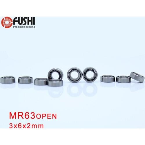 MR63 Open Bearing ABEC-1 ( 10 PCS ) 3x6x2 mm Deep Groove Ball Bearings 617/3 673