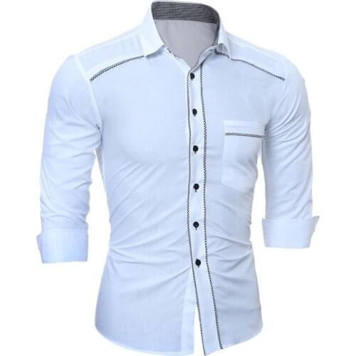 Mens Shirt，Shirts，Shirt，Four Seasons Man, Long-Sleeved Shirt, Shirt,Square Collar,Button Decoration, Fashion Go With Everything
