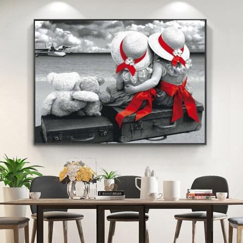 Red Umbrella Rose Flower DIY 11CT Cross Stitch Embroidery Kits Needlework Craft Set Cotton Thread Printed Canvas Home Sale